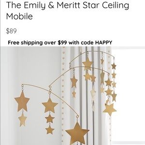 Pottery Barn Emily and Merritt Gold star mobile